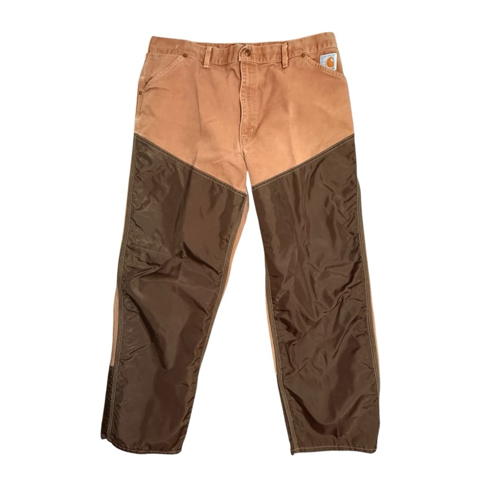 Vintage 1989 Carhartt Men's Tan and Brown Cargo Pants sz 40x30